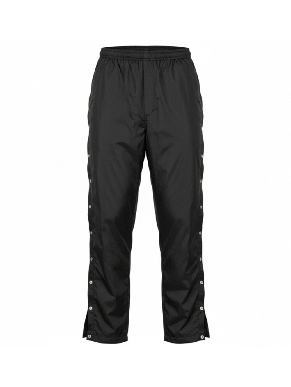 Vintage Russell Athletic Tearaway Pants XL Black Nylon Windbreaker Snaps Mesh